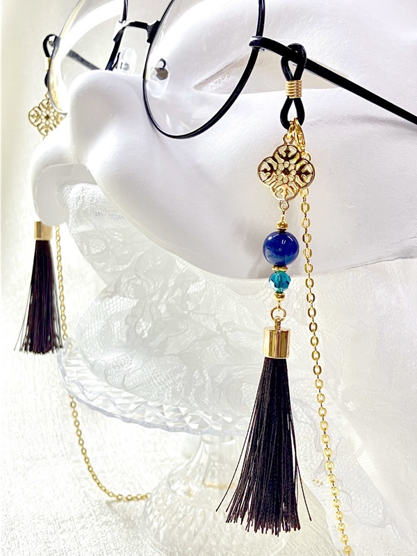 【アジアン風 眼鏡チャーム】〈南海太郎朝尊カラー〉