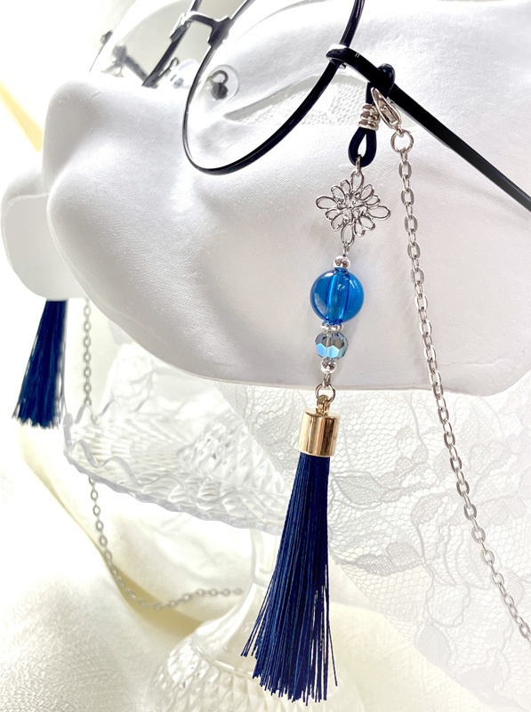 【アジアン風 眼鏡チャーム/イヤリング&ピアス追加】〈山姥切長義カラー〉