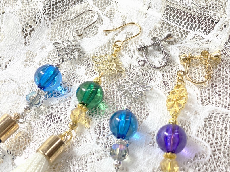 【アジアン風 眼鏡チャーム/イヤリング&ピアス追加】〈山姥切長義カラー〉