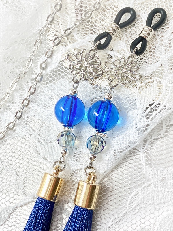 【アジアン風 眼鏡チャーム/イヤリング&ピアス追加】〈山姥切長義カラー〉