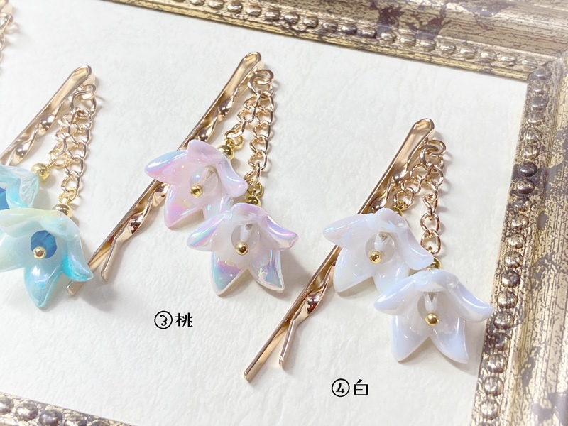 〈一点物〉【百合のヘアピン】