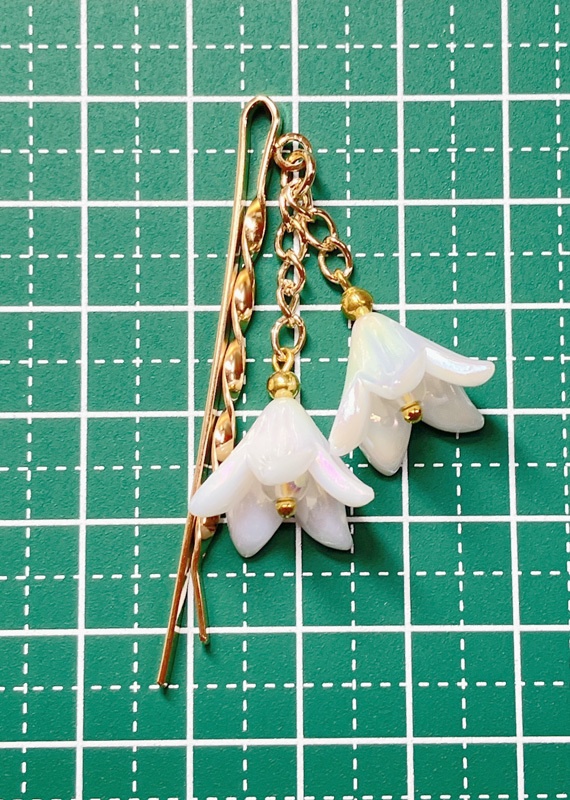 〈一点物〉【百合のヘアピン】