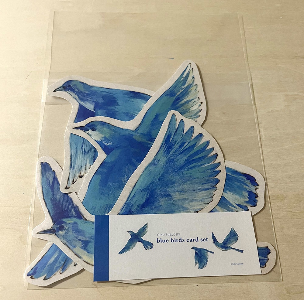Blue bird card set