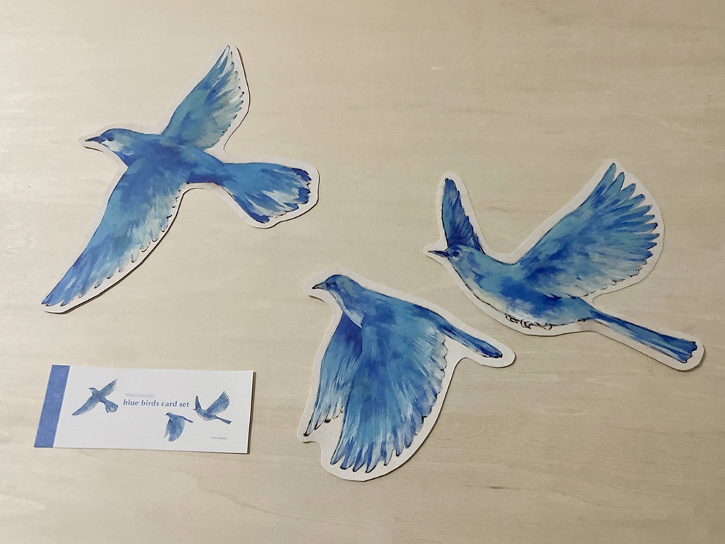 Blue bird card set