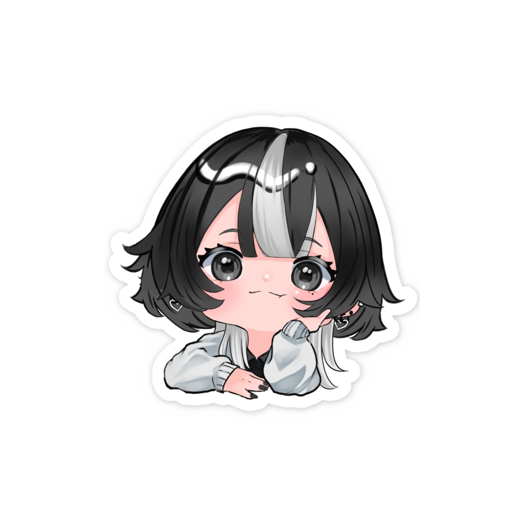 ミニキャラステッカー『色彩無 灰』