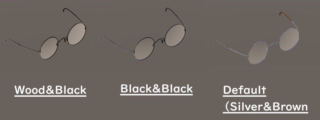 丸メガネ&サングラス「Round Glasses」