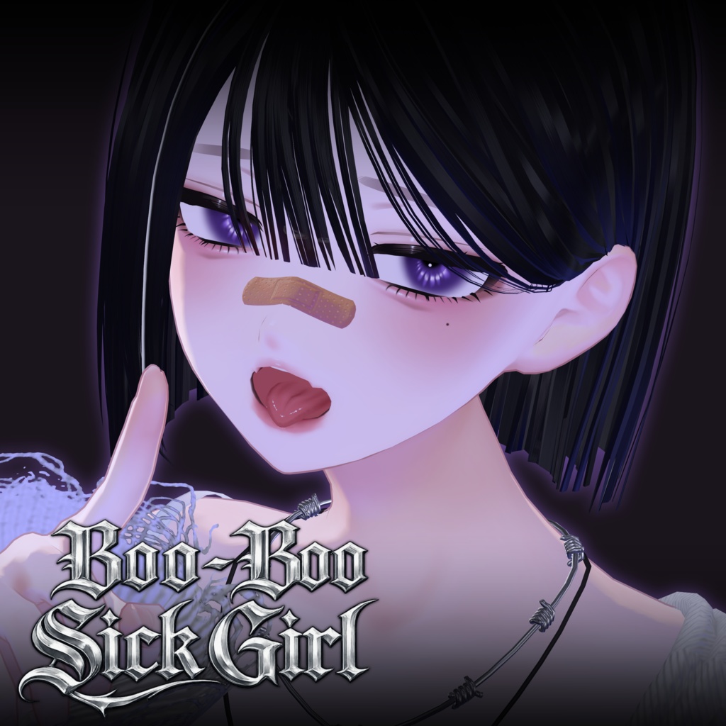 Shinra|Makeup Texture|𝒃𝒐𝒐-𝒃𝒐𝒐 𝑺𝒊𝒄𝒌 𝑮𝒊𝒓𝒍 𝒎𝒂𝒌𝒆【傷あり/傷なしメイクテクスチャ・ばんそうこうメッシュ付き】