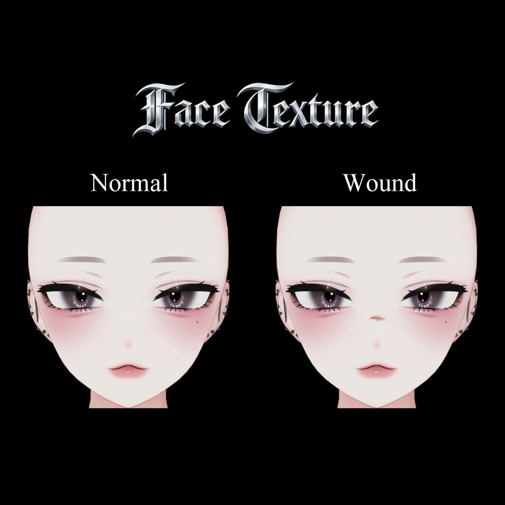 Shinra|Makeup Texture|𝒃𝒐𝒐-𝒃𝒐𝒐 𝑺𝒊𝒄𝒌 𝑮𝒊𝒓𝒍 𝒎𝒂𝒌𝒆【傷あり/傷なしメイクテクスチャ・ばんそうこうメッシュ付き】