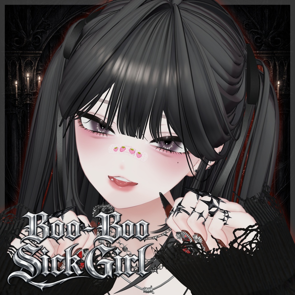 Shinra|Makeup Texture|𝒃𝒐𝒐-𝒃𝒐𝒐 𝑺𝒊𝒄𝒌 𝑮𝒊𝒓𝒍 𝒎𝒂𝒌𝒆【傷あり/傷なしメイクテクスチャ・ばんそうこうメッシュ付き】