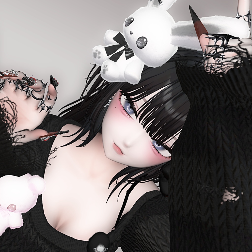 【VRC想定】ふわふわうさぎくりっぷ Fluffy Bunny Clip