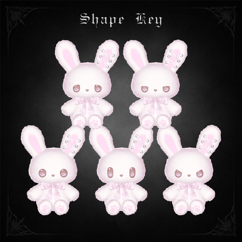 【VRC想定】ふわふわうさぎくりっぷ Fluffy Bunny Clip