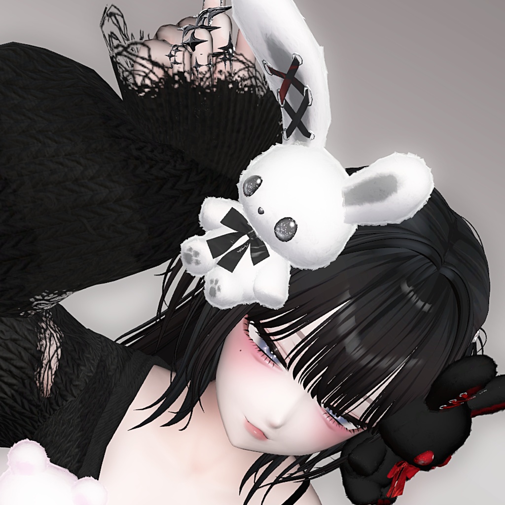 【VRC想定】ふわふわうさぎくりっぷ Fluffy Bunny Clip