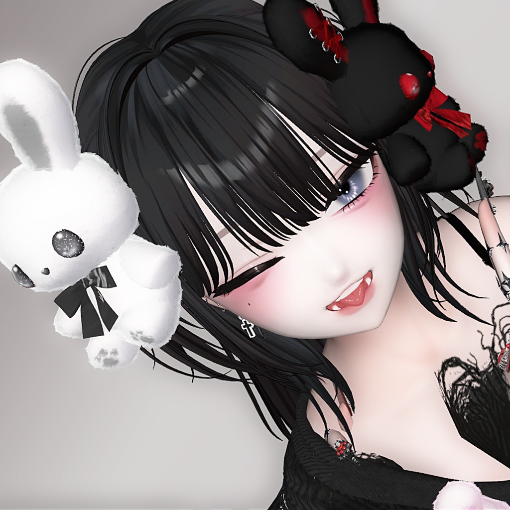 【VRC想定】ふわふわうさぎくりっぷ Fluffy Bunny Clip