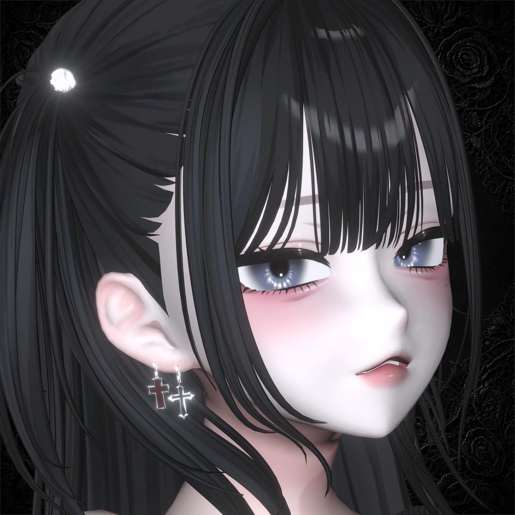 【VRC想定】十字架ピアス2種 / Cross Earrings 2set