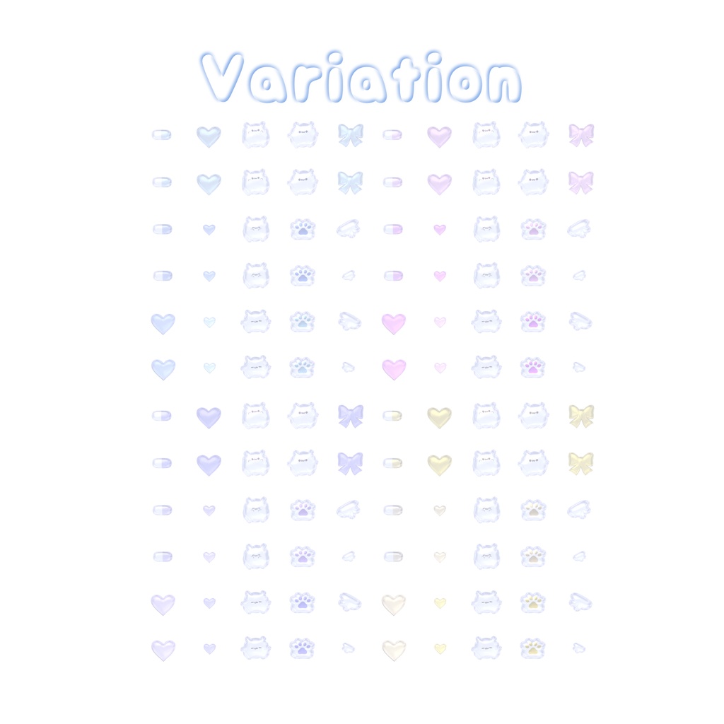 【VRC想定】ぷっくりデコシール / Puffy Deco Sticker