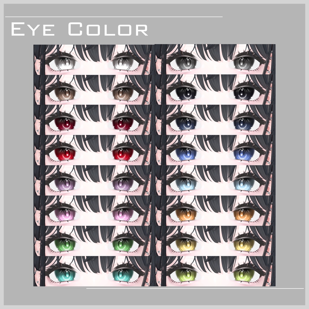 【海咲 / Misaki】メイク&アイテクスチャ+Emissionマスク Make up + Eye Texture