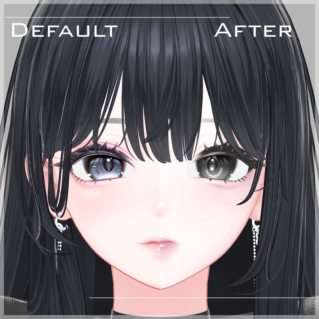 【海咲 / Misaki】メイク&アイテクスチャ+Emissionマスク Make up + Eye Texture