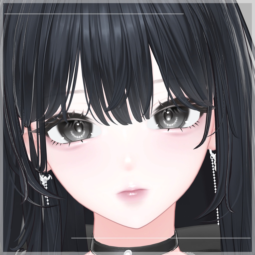 【海咲 / Misaki】メイク&アイテクスチャ+Emissionマスク Make up + Eye Texture
