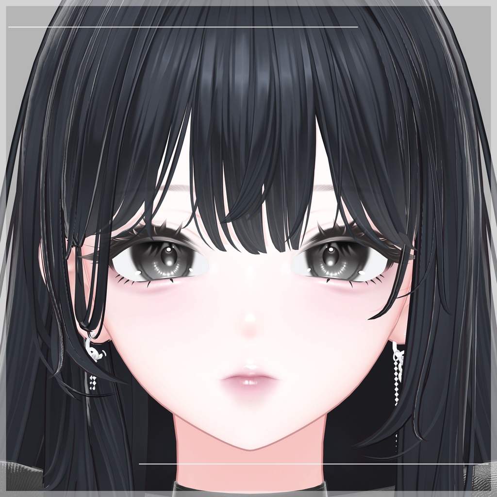 【海咲 / Misaki】メイク&アイテクスチャ+Emissionマスク Make up + Eye Texture