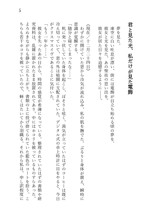 【書籍版】君と見た光、私だけが見た電飾