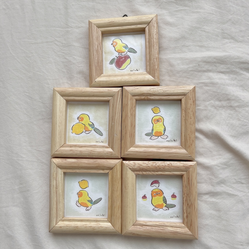ミニ原画（コガネメキシコインコ）