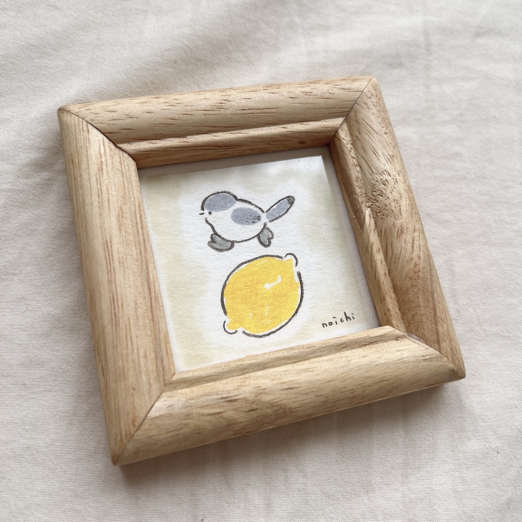 ミニ原画 アオアタマドリ