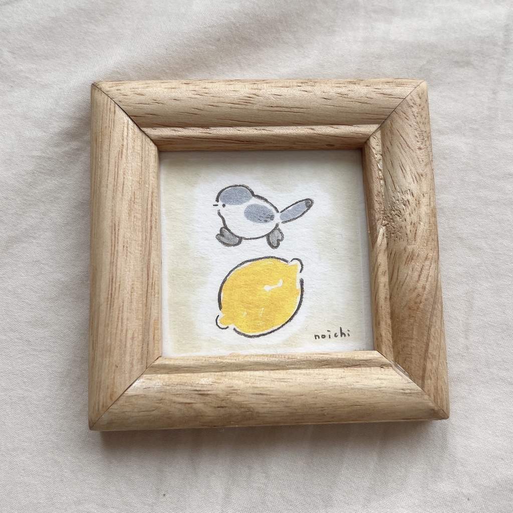 ミニ原画 アオアタマドリ