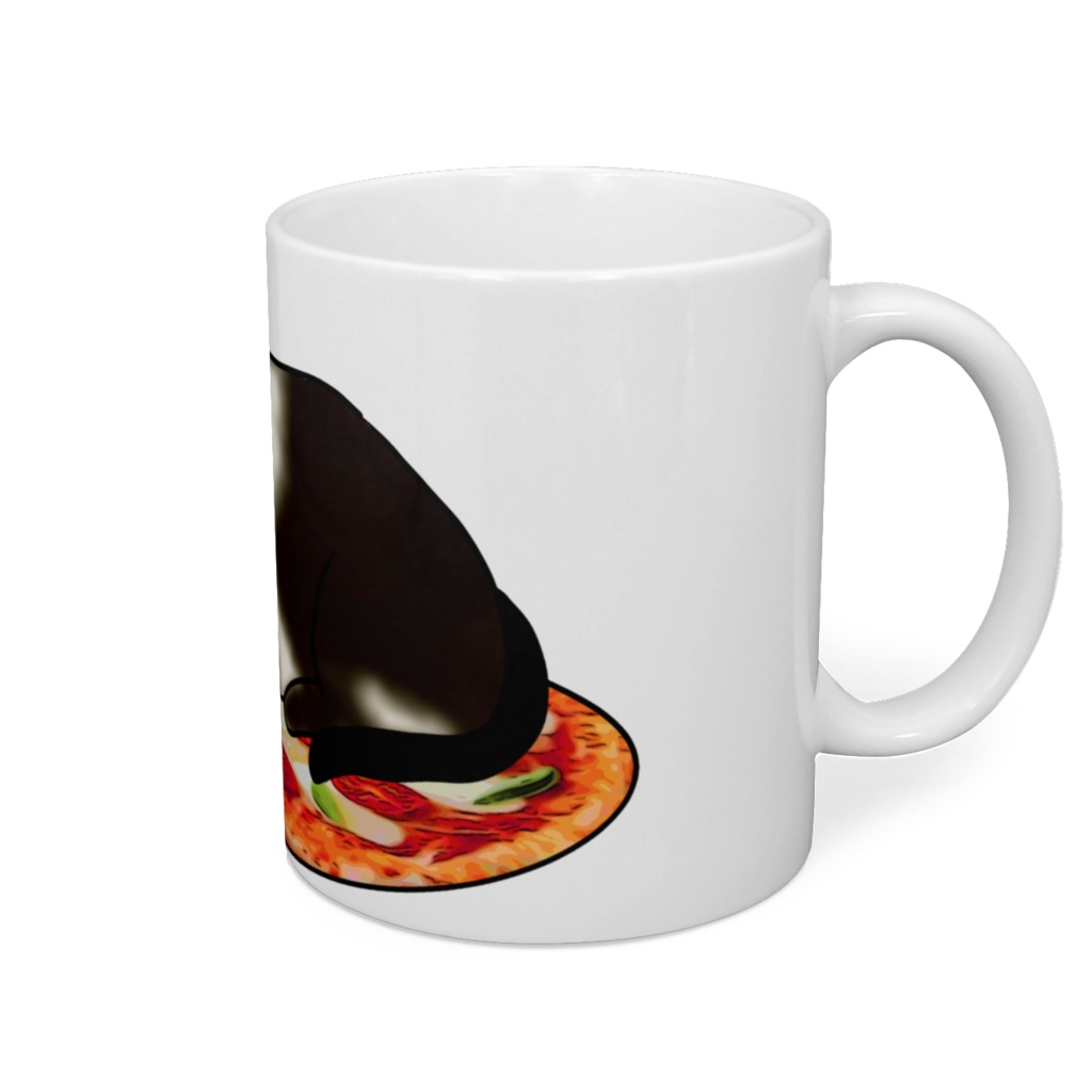 猫ちゃんとピザクッション