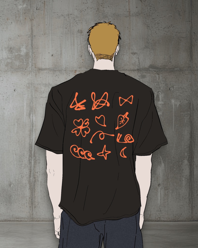 Webtoon/Manga/Illustration Apparel Print Design Pack Vol.1 / インディーブランド風 衣装プリント素材集