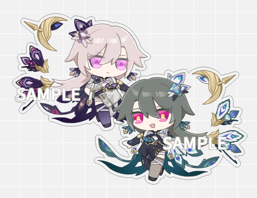 ヴィタと娑の両面アクリルスタンド