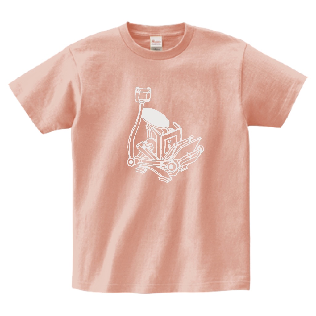 活版印刷機Tシャツ／ダスティピンク　サイズM