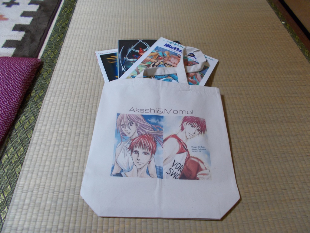 赤桃トートバッグ(M)