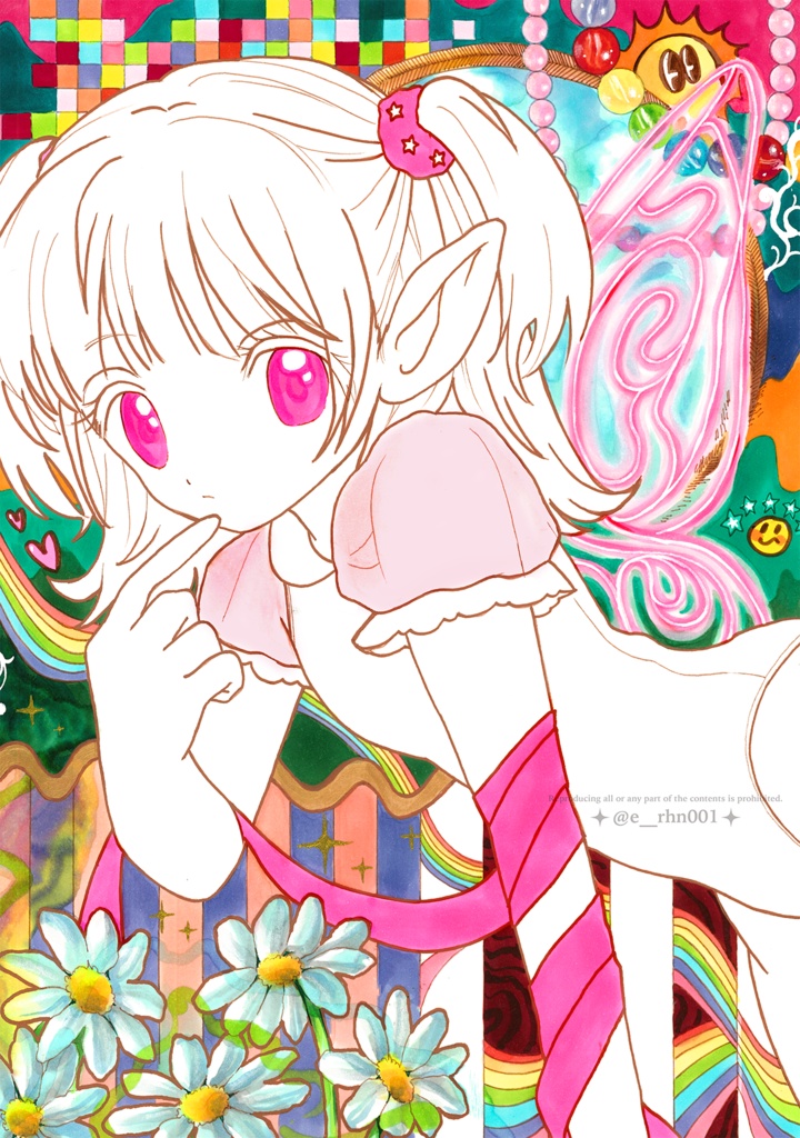 環境と本心【コピック】【イラスト原画】●額装●送料込●