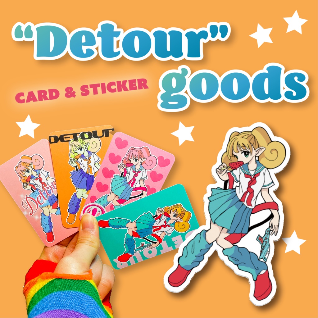 "Detour"グッズ　card & sticker