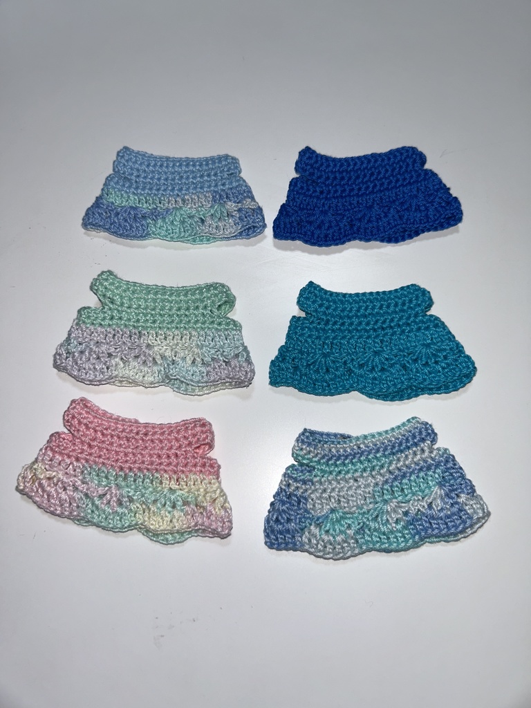 手編みコットンワンピース