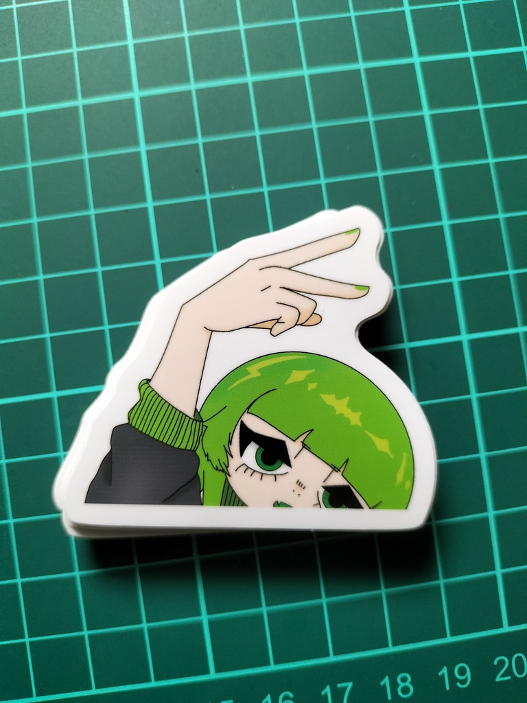 下からコンニチハステッカー