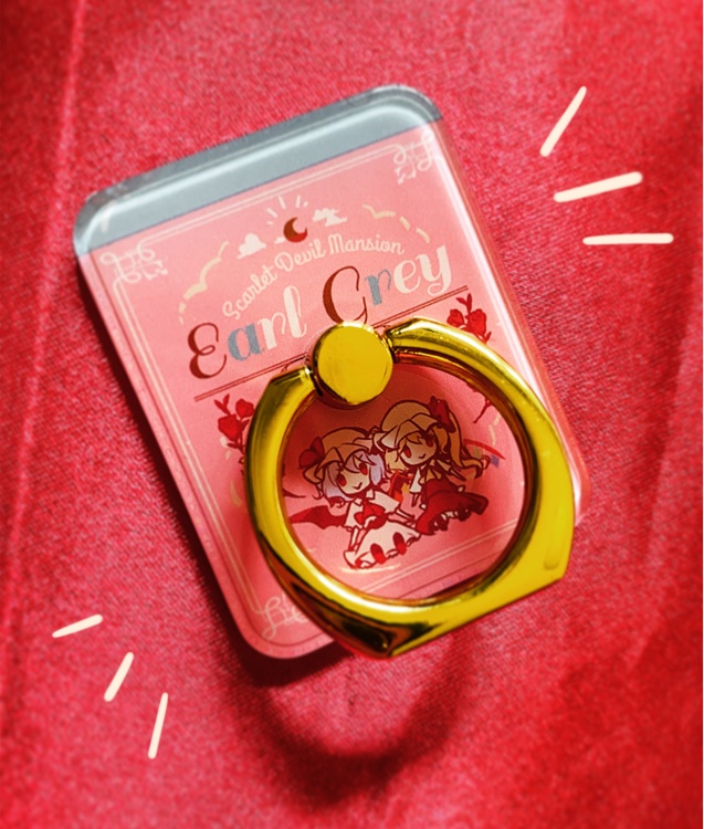 レミフラ紅茶缶風スマホリング【名華祭】