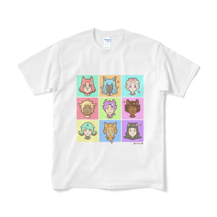 ねこみみちゃんズTシャツ(白・黒)