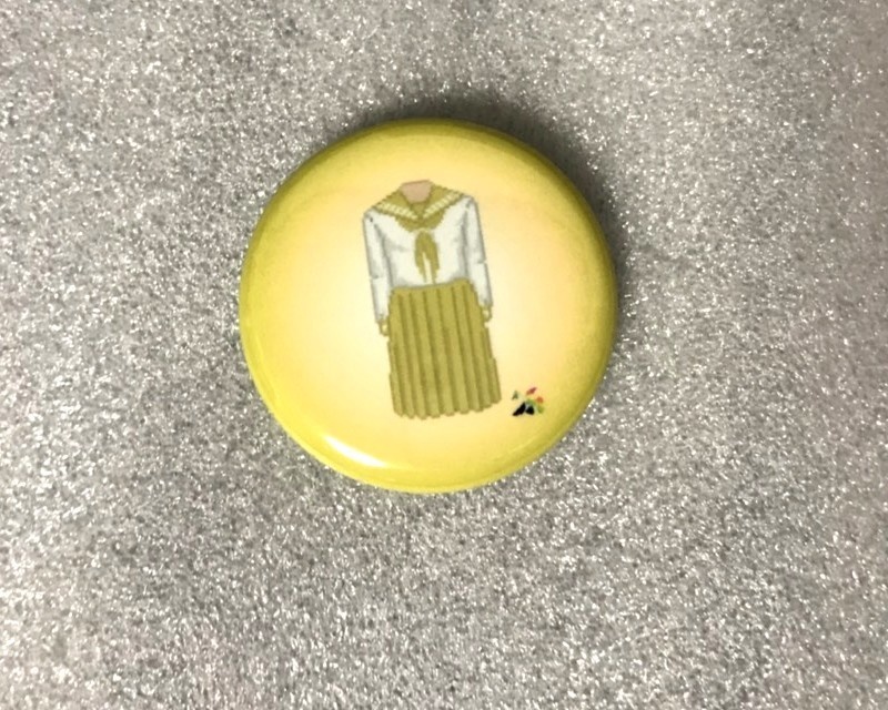 ドット絵いろんなせーらー缶バッジ(黄色)25mm