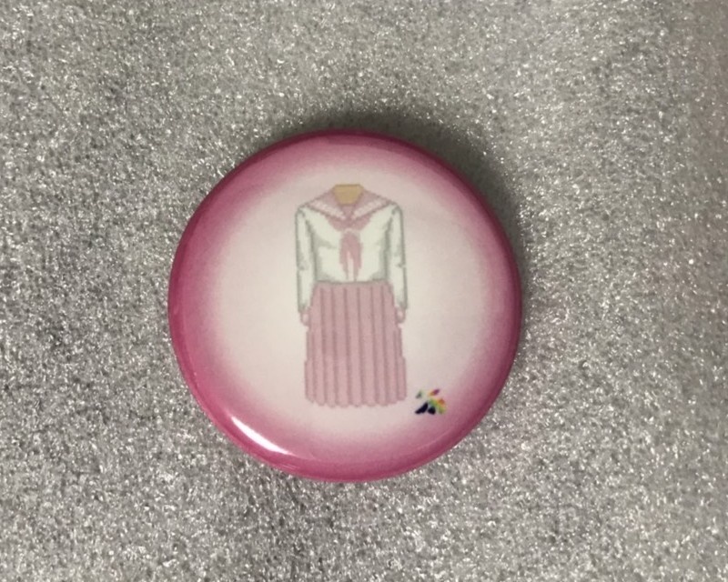 ドット絵いろんなせーらー缶バッジ(ピンク)25mm