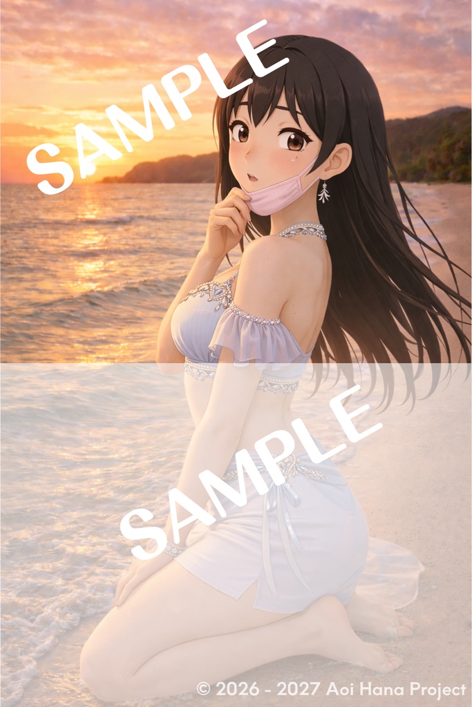 【AIフォトリアル・高精細デジタルブロマイド】碧井咲「沖縄・八重山 鳩間島にて1」