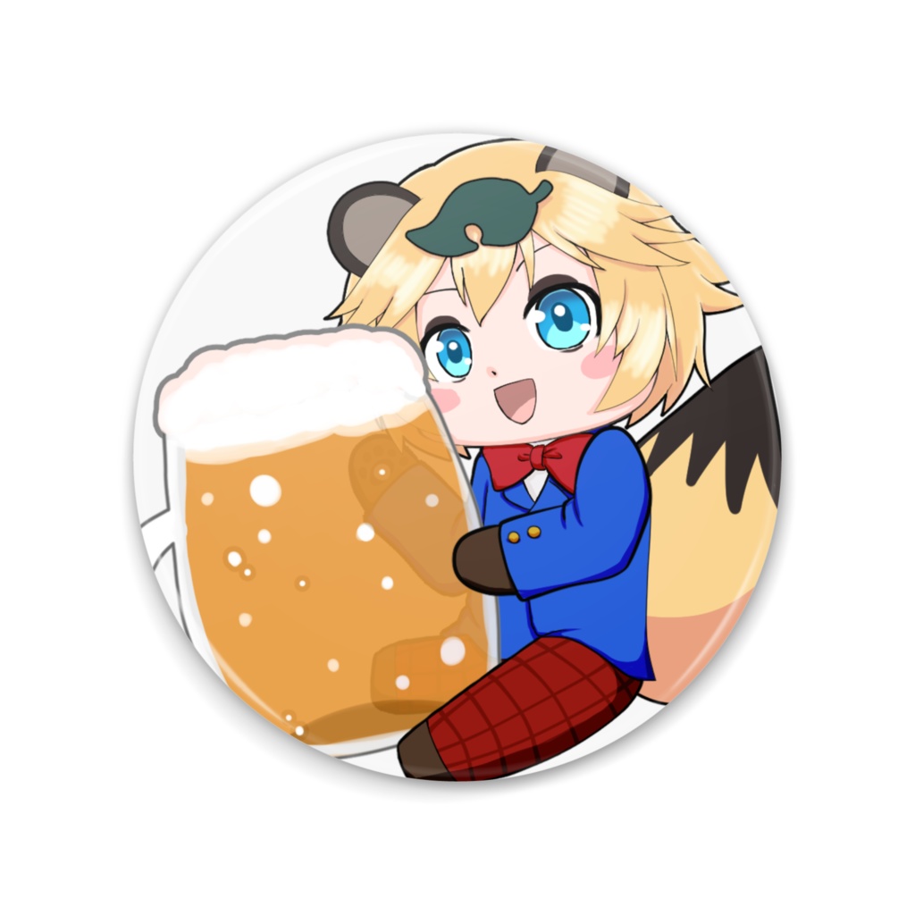 狸ビール缶ミラー