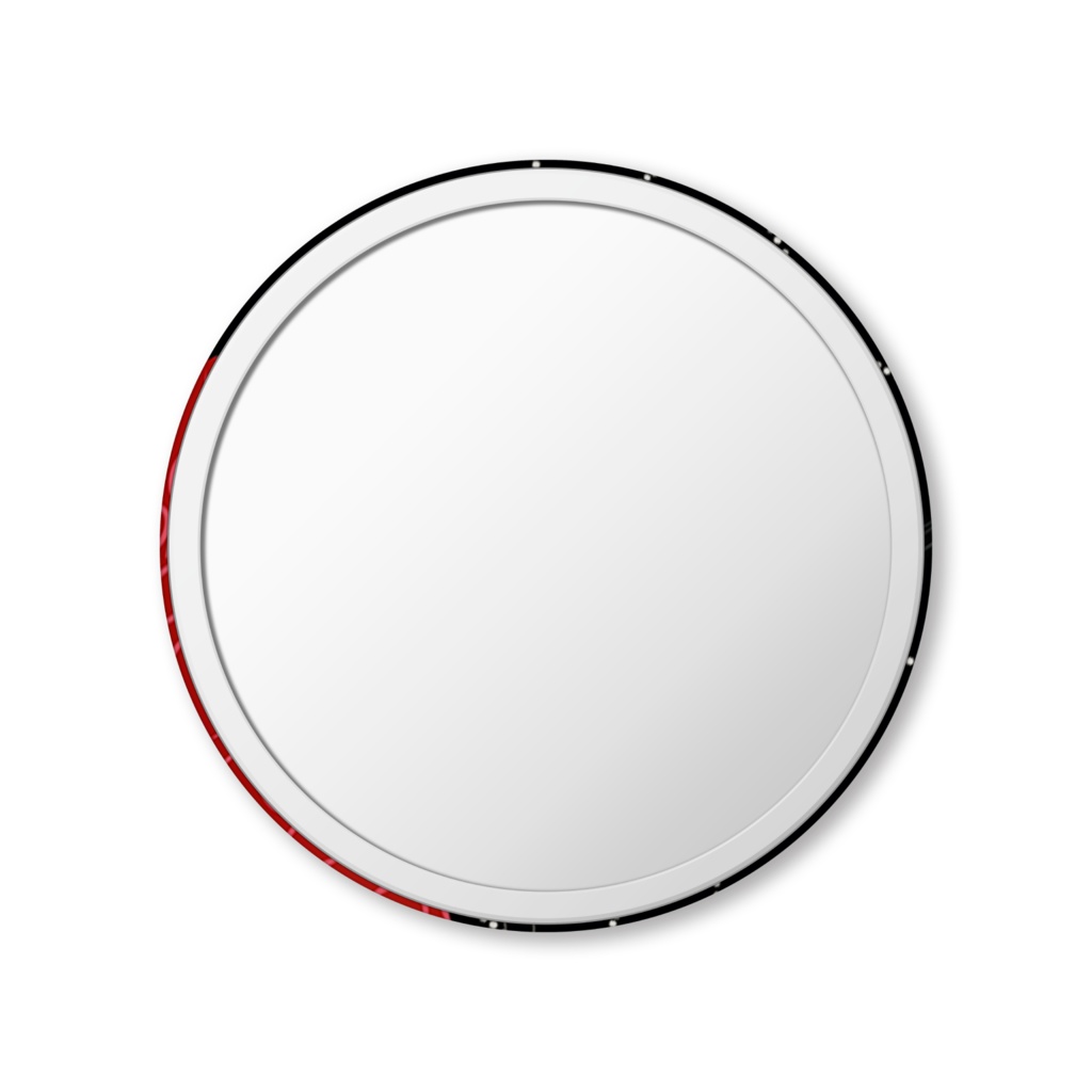 【 缶ミラー 】真紅に燃える