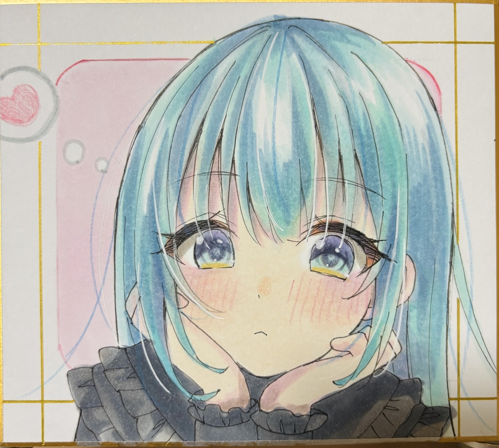オリジナル 女の子 直筆色紙