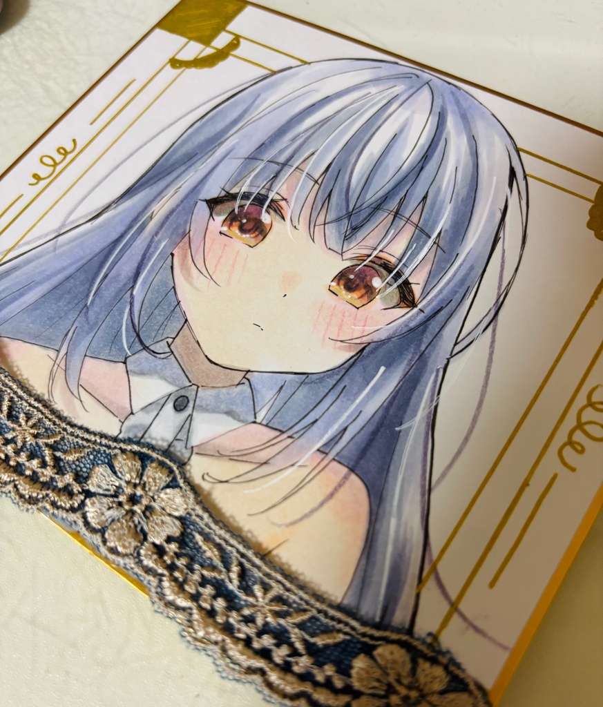 オリジナル 女の子 直筆色紙