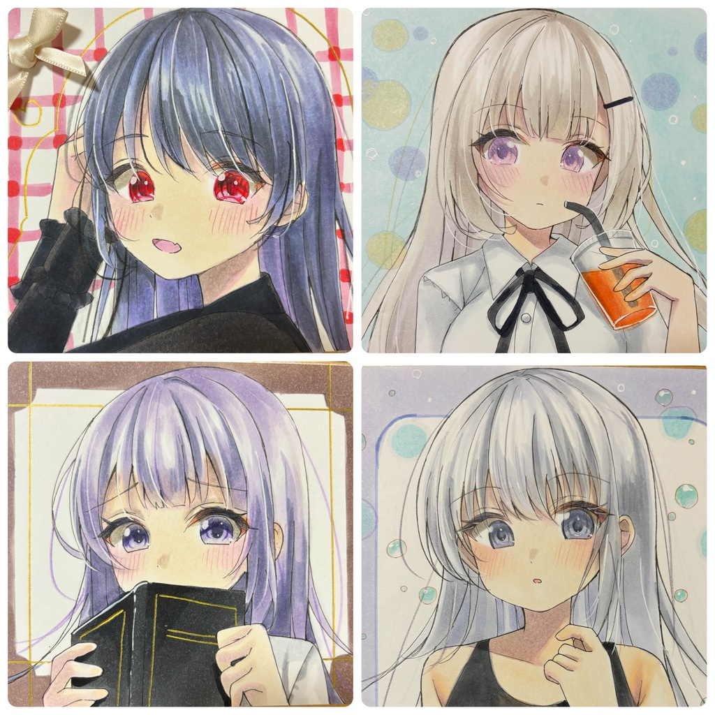 小色紙 直筆 イラストオーダー