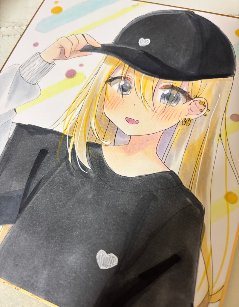 オリジナル 女の子 直筆色紙