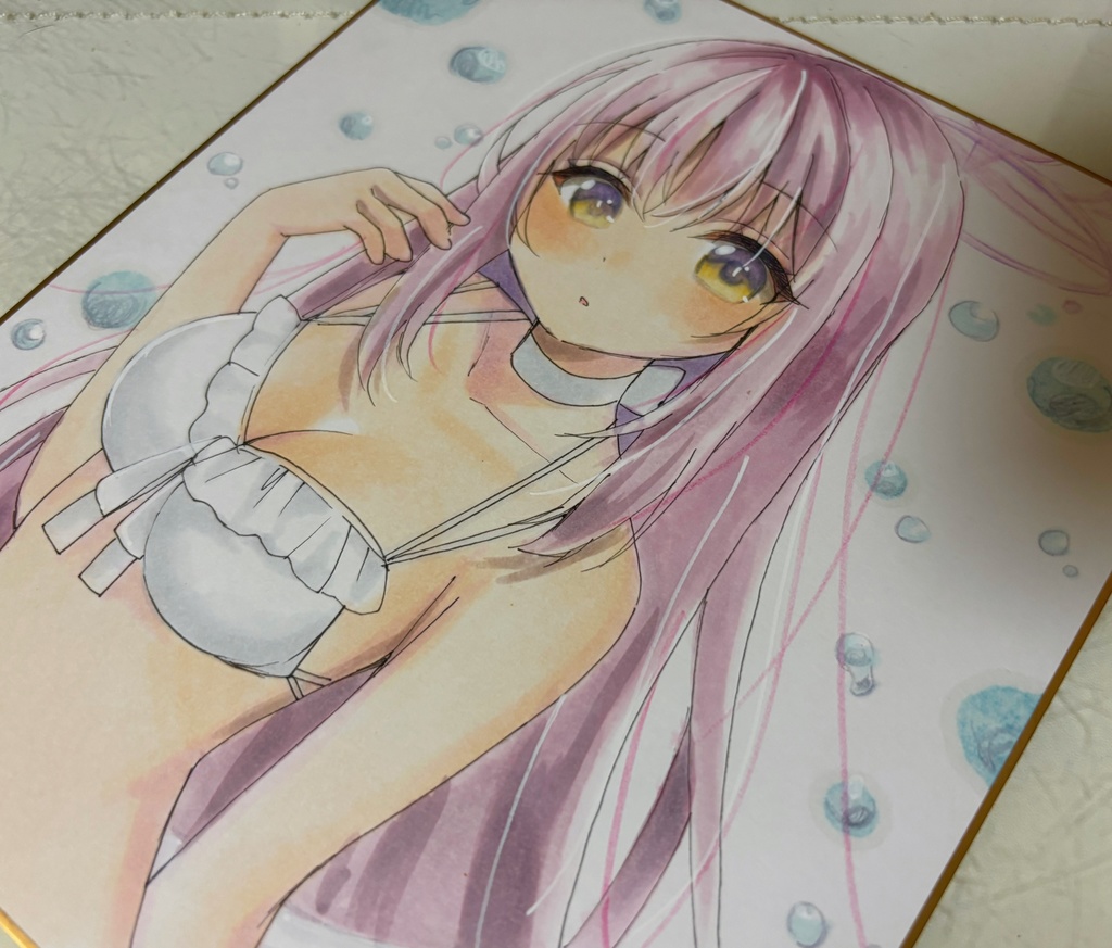 ブルアカ 聖園ミカ 直筆色紙