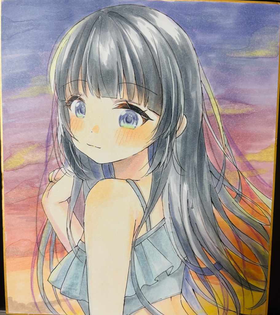 オリジナル 女の子 直筆色紙🌆