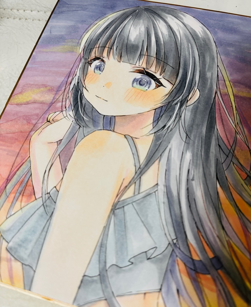 オリジナル 女の子 直筆色紙🌆